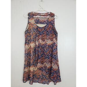 (Ma) Blu Pepper Women's Mini Dress Size L Pleated Fairy Festival Cottagecore